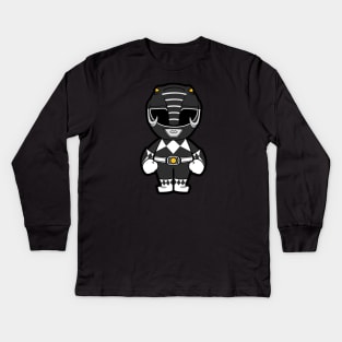 Black Ranger Chibi Kids Long Sleeve T-Shirt
